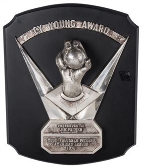 1976 Original Jim Palmer Cy Young Award (Palmer LOA) 